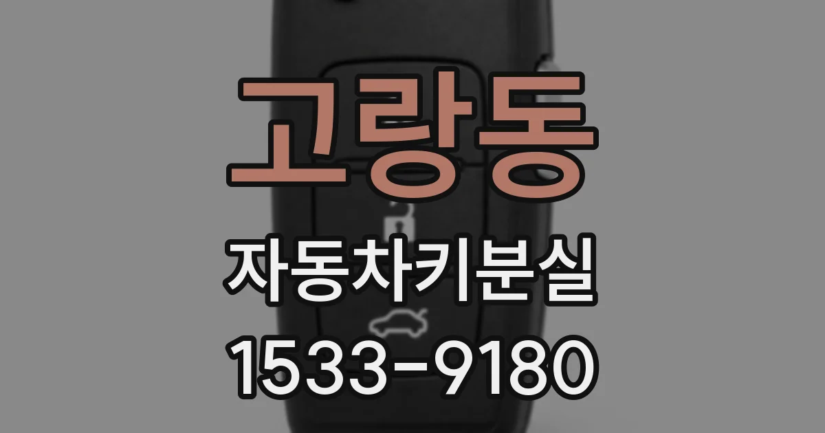 고랑동 자동차키분실