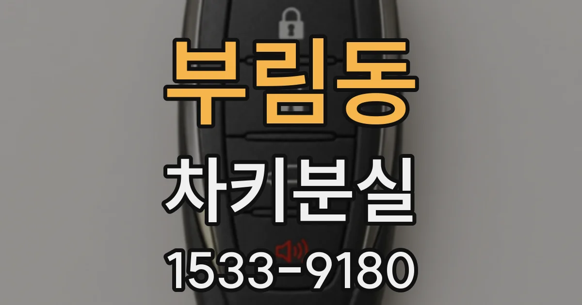 부림동 차키분실
