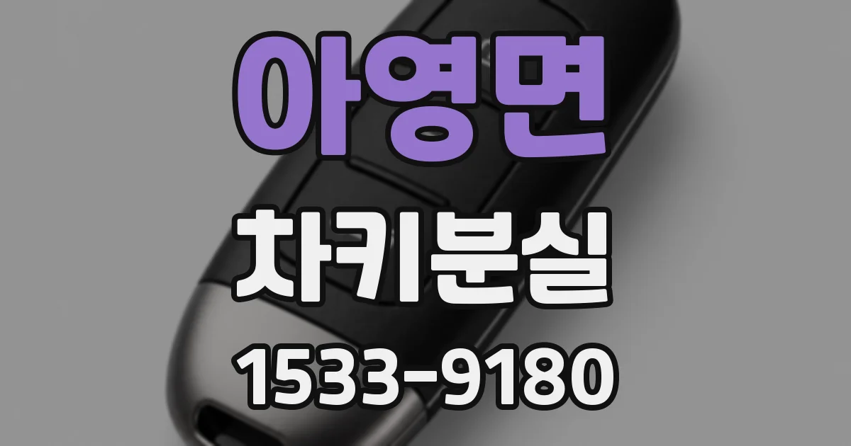아영면 차키분실