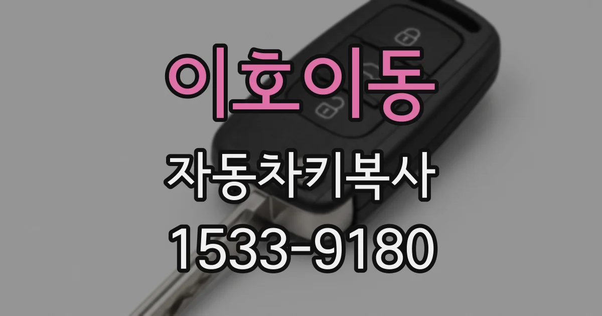 이호이동 자동차키복사