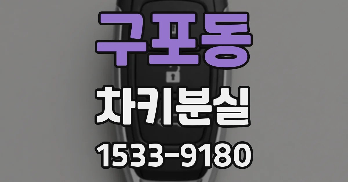 구포동 차키분실
