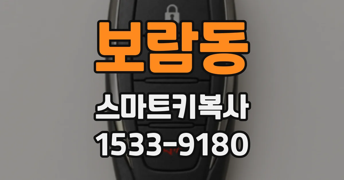 보람동 스마트키복사
