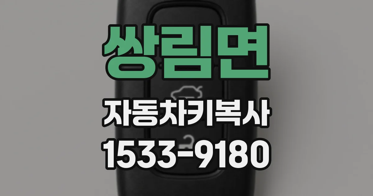 쌍림면 자동차키복사