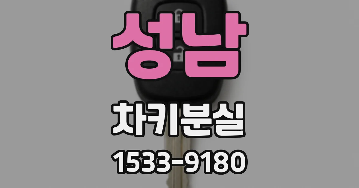 성남 차키분실
