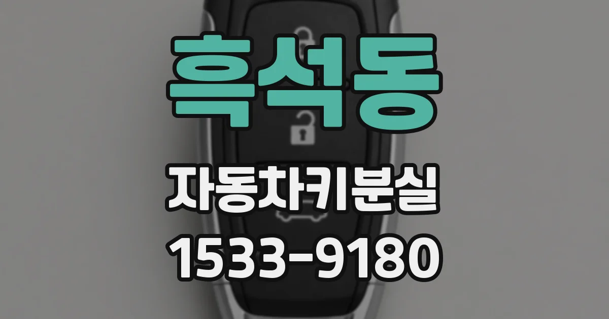 흑석동 자동차키분실
