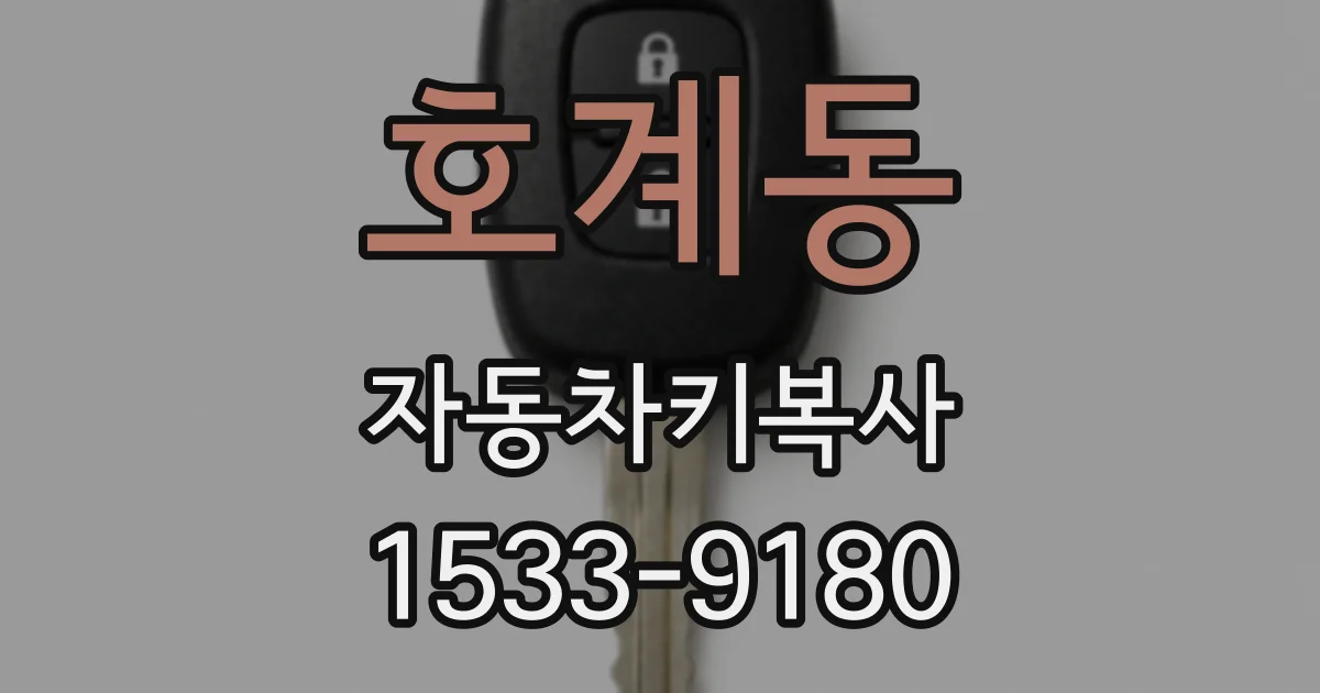 호계동 자동차키복사