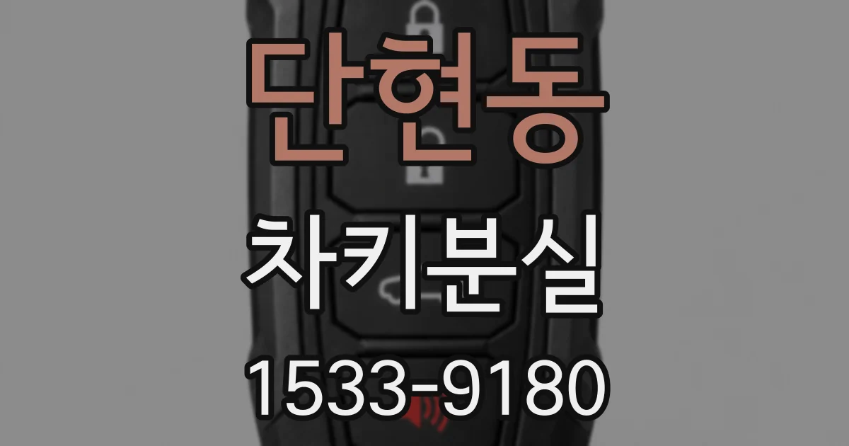 단현동 차키분실