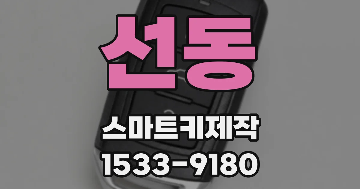 선동 스마트키제작