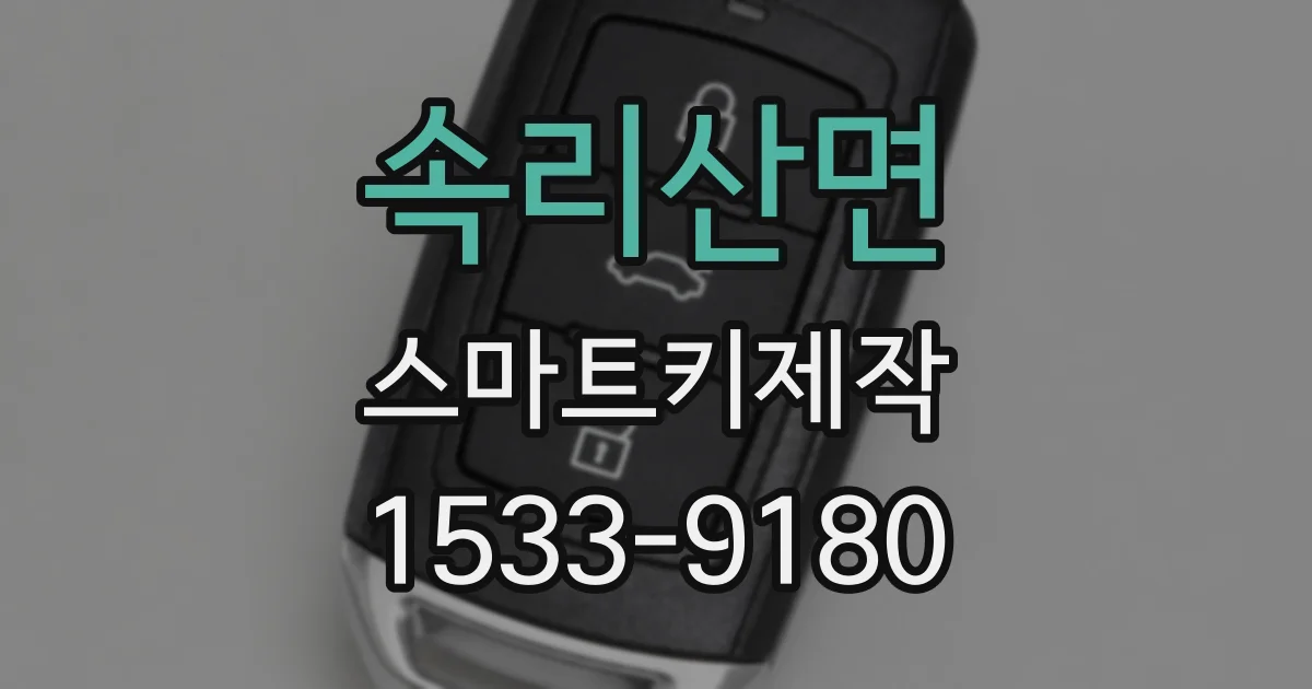 속리산면 스마트키제작