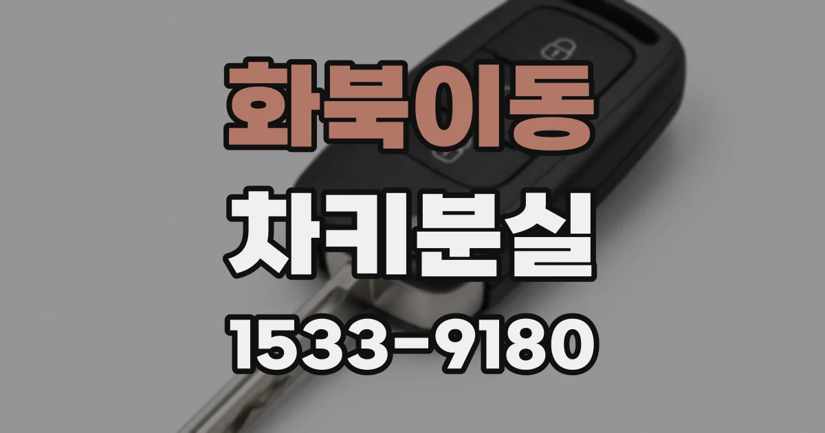 화북이동 차키분실