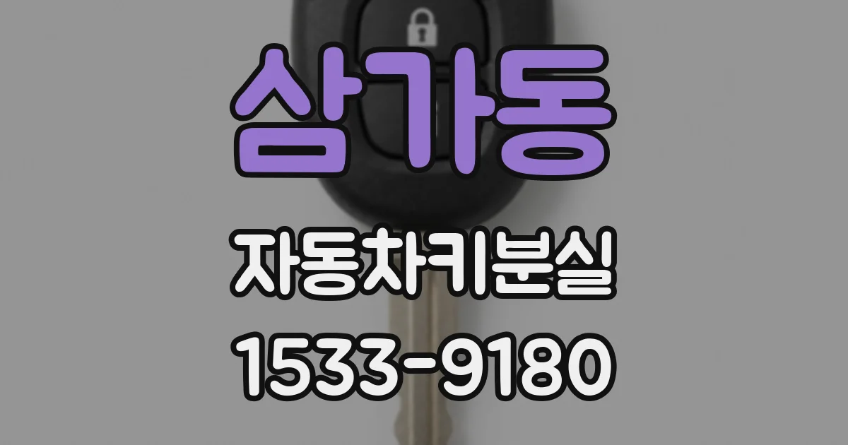 삼가동 자동차키분실