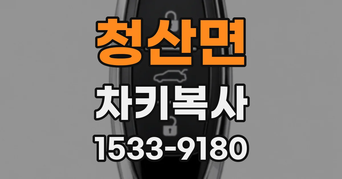청산면 차키복사