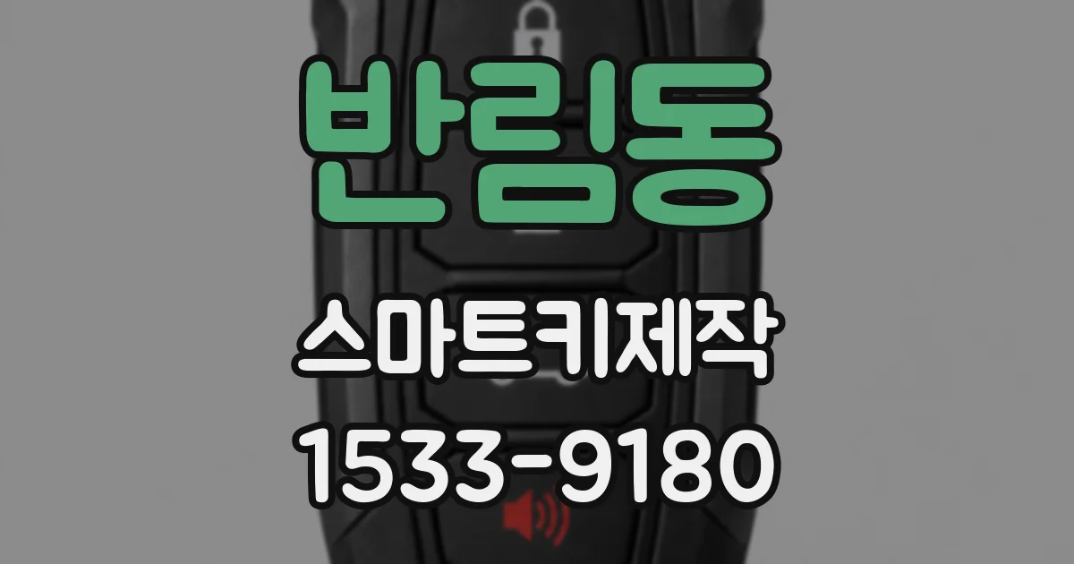 반림동 스마트키제작
