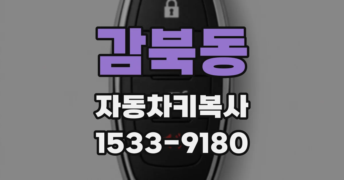 감북동 자동차키복사