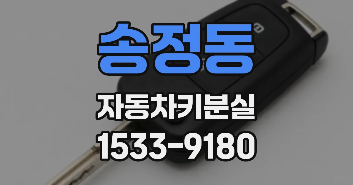 송정동 자동차키분실