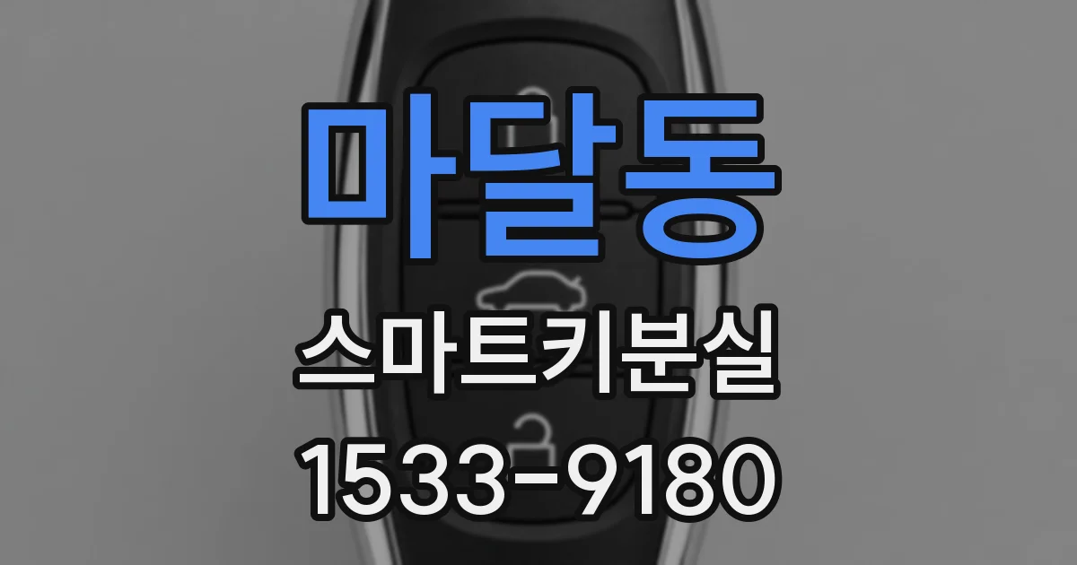 마달동 스마트키분실
