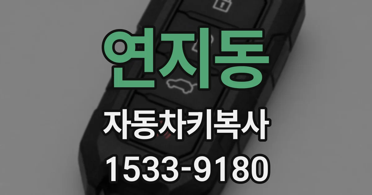 연지동 자동차키복사