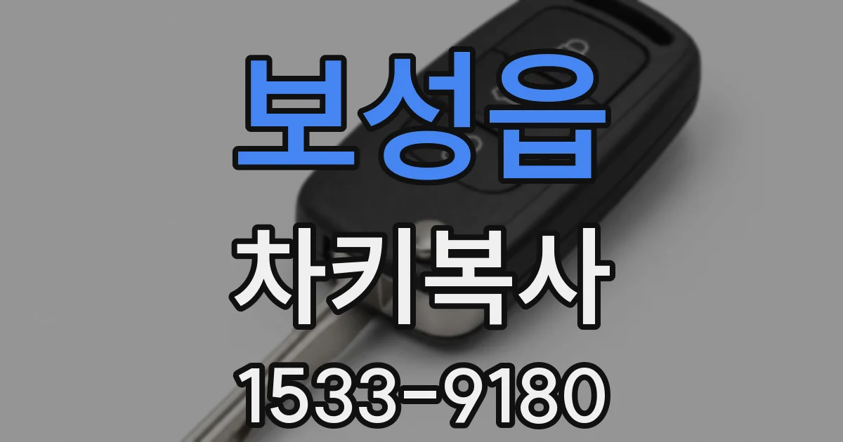 보성읍 차키복사