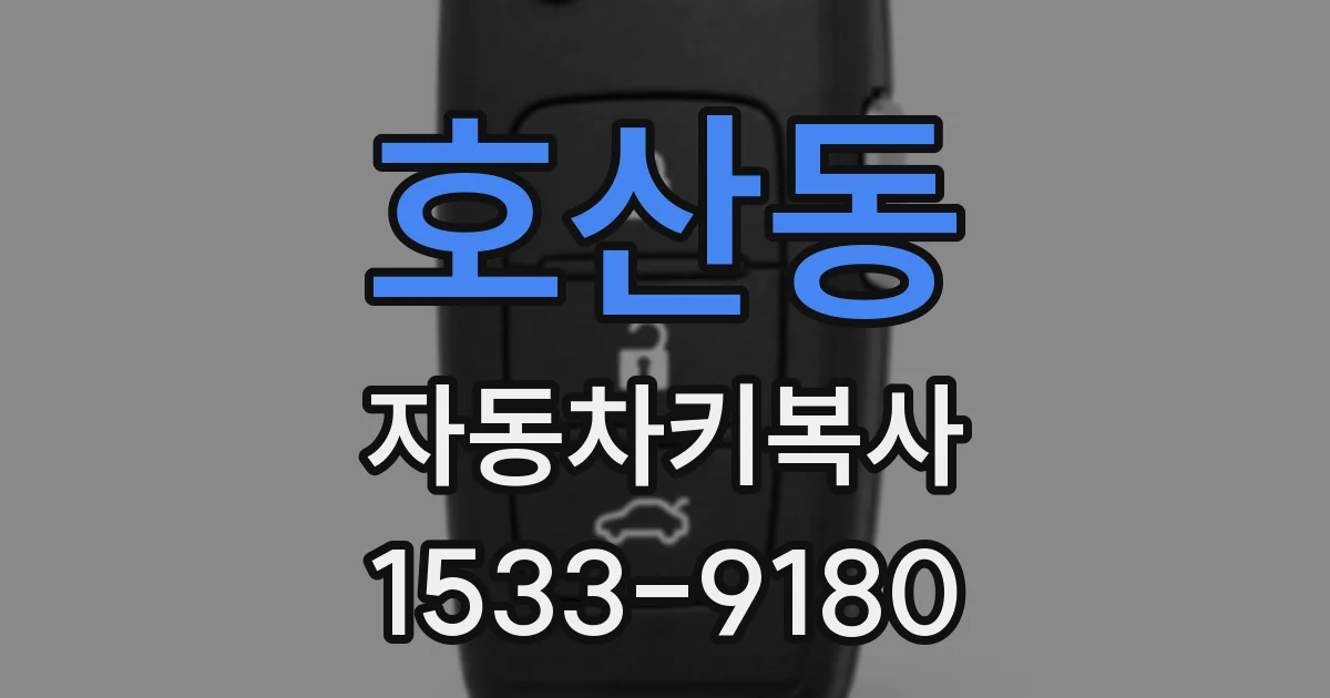 호산동 자동차키복사