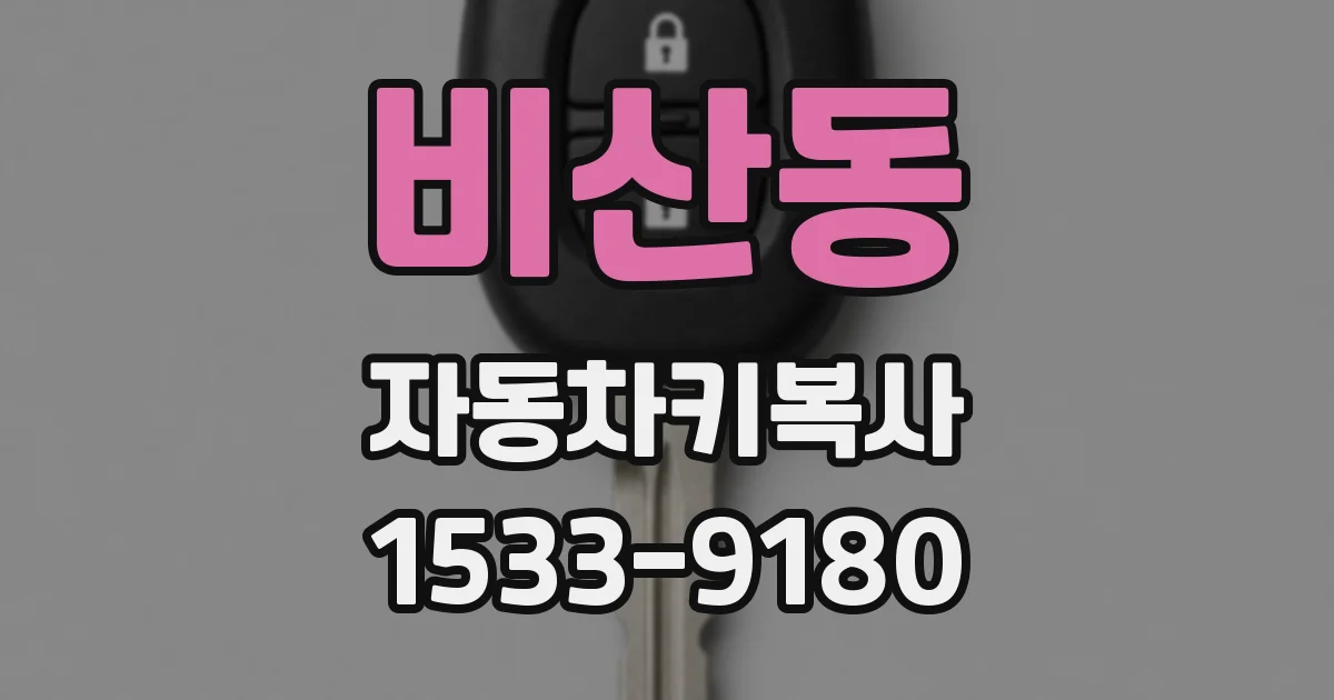 비산동 자동차키복사