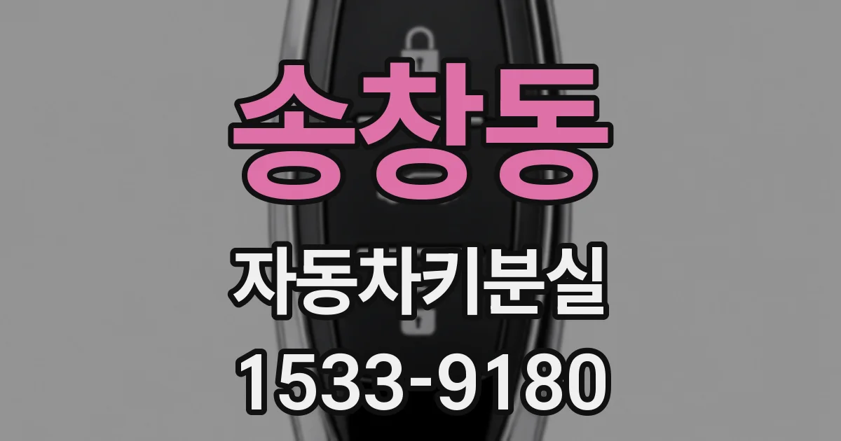 송창동 자동차키분실