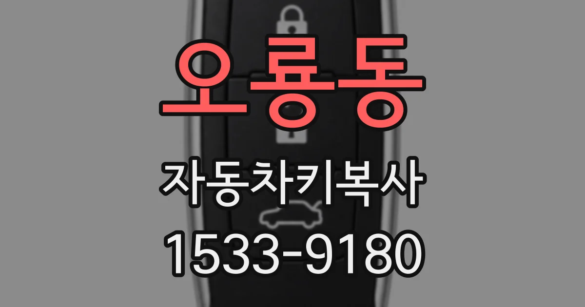 오룡동 자동차키복사