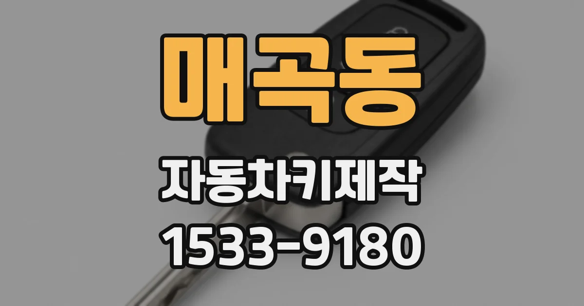 매곡동 자동차키제작