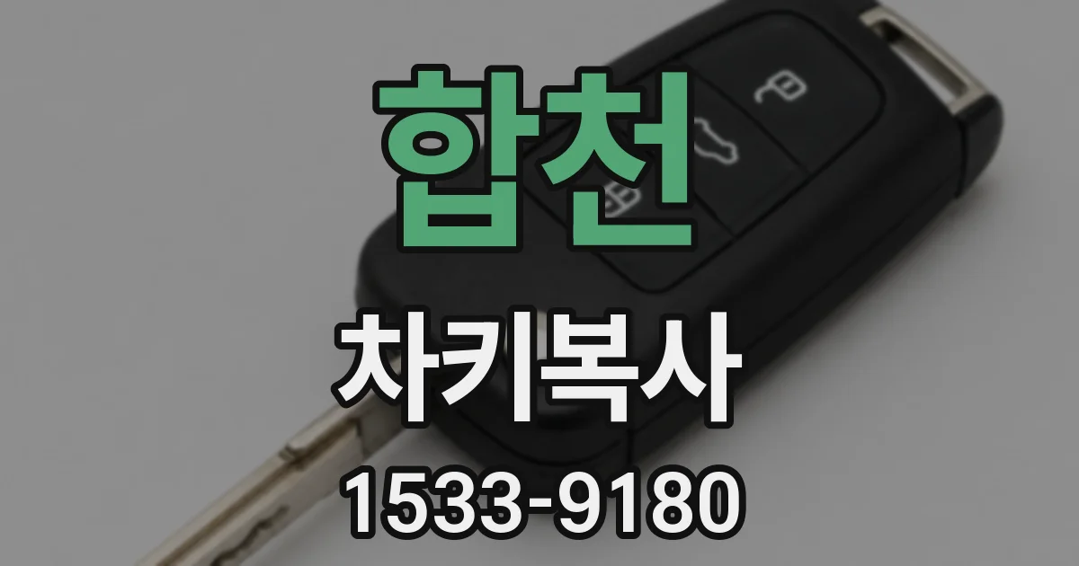 합천 차키복사