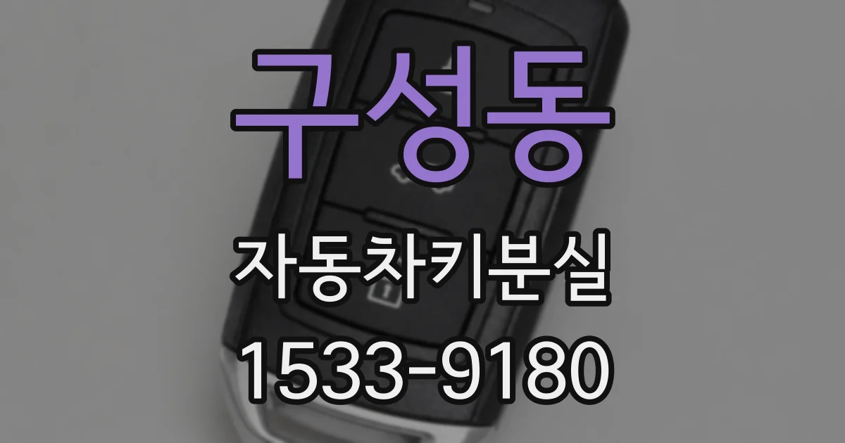 구성동 자동차키분실