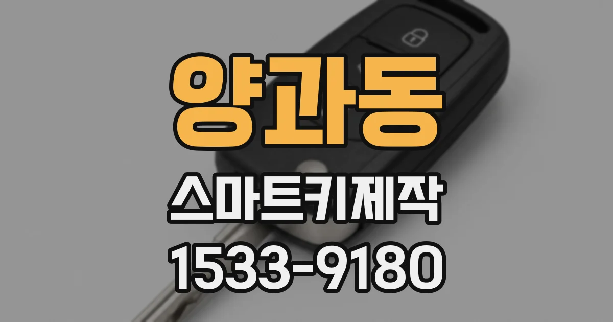 양과동 스마트키제작