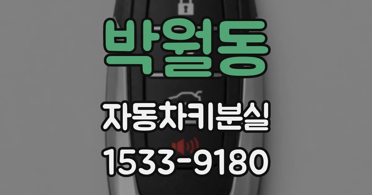 박월동 자동차키분실
