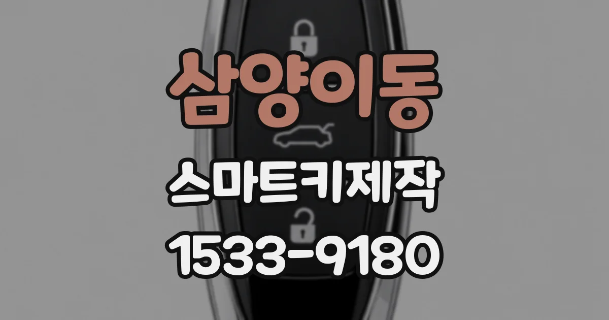 삼양이동 스마트키제작