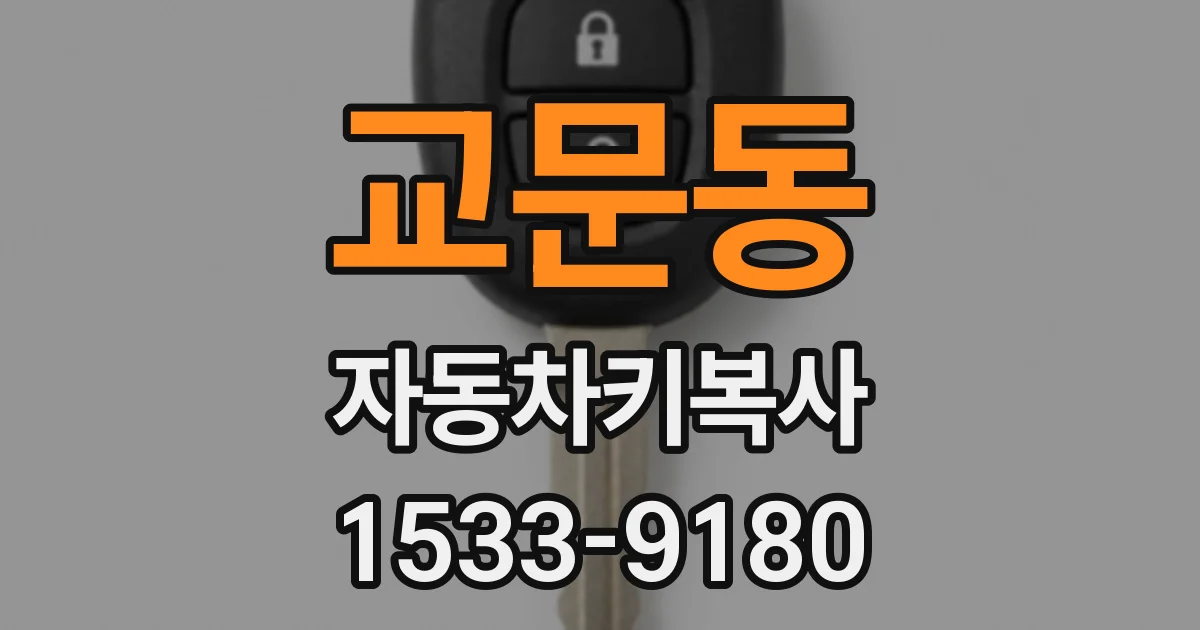 교문동 자동차키복사