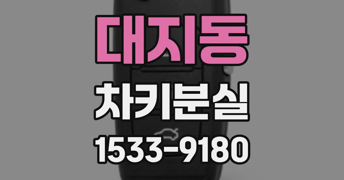 대지동 차키분실