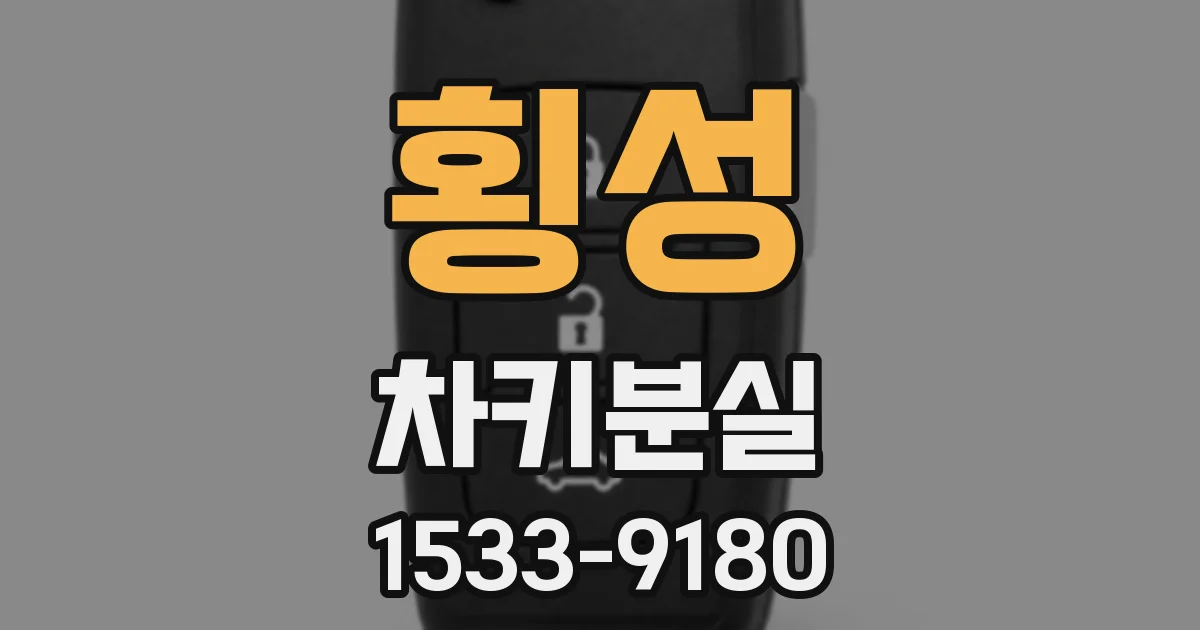 횡성 차키분실