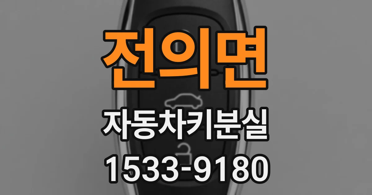 전의면 자동차키분실