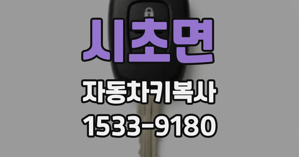 시초면 자동차키복사