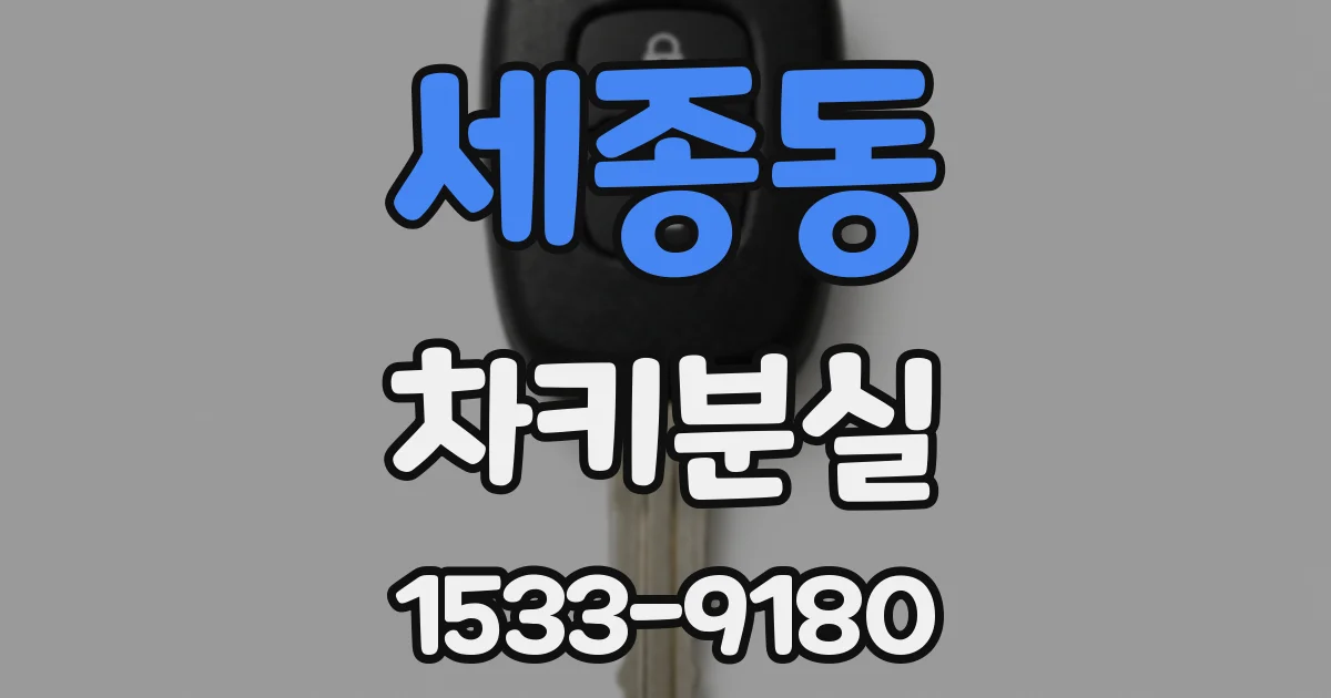 세종동 차키분실