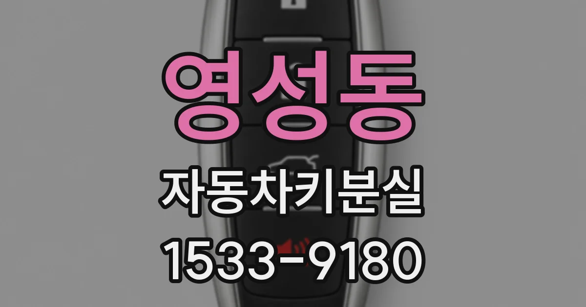 영성동 자동차키분실