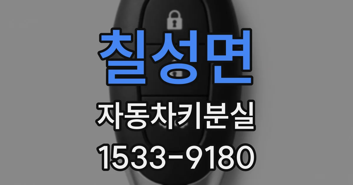 칠성면 자동차키분실