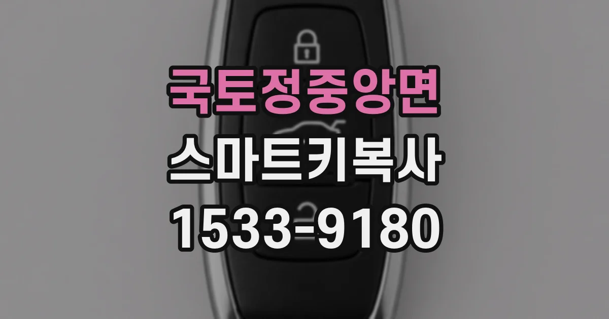 국토정중앙면 스마트키복사