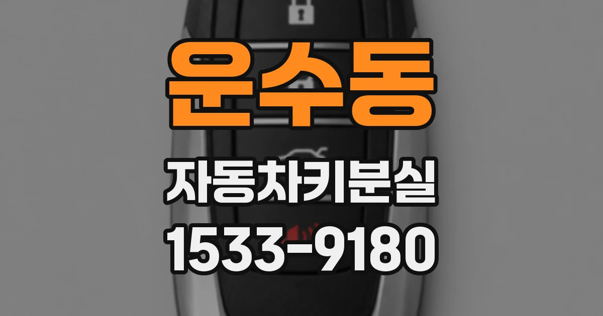운수동 자동차키분실