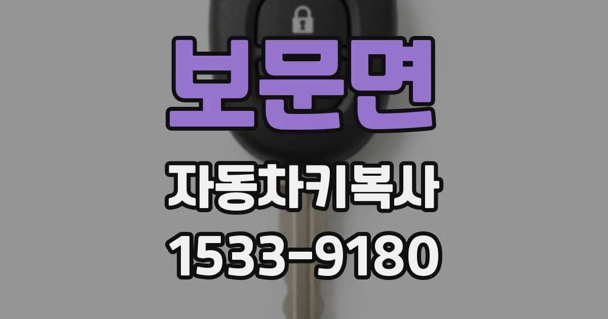보문면 자동차키복사