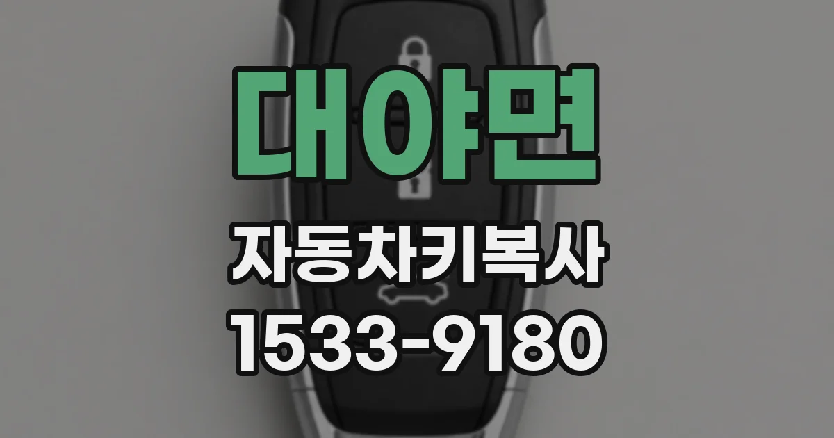 대야면 자동차키복사