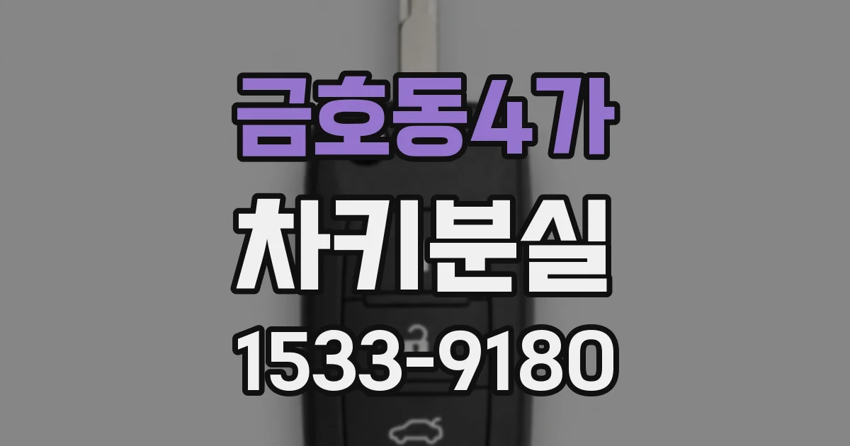 금호동4가 차키분실