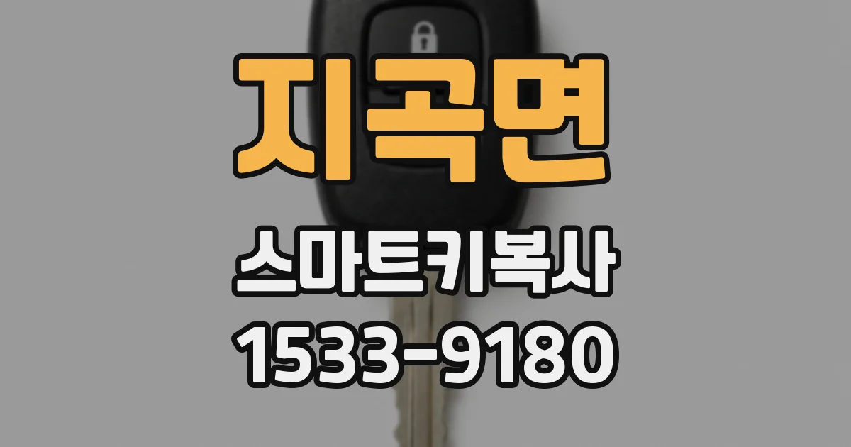 지곡면 스마트키복사