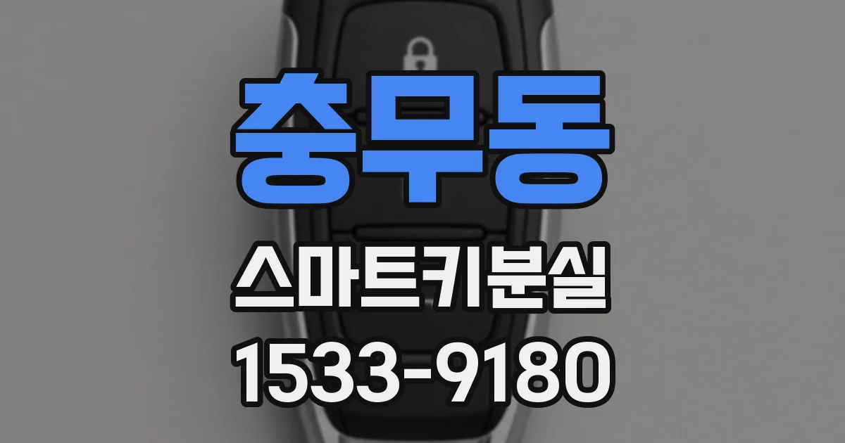 충무동 스마트키분실