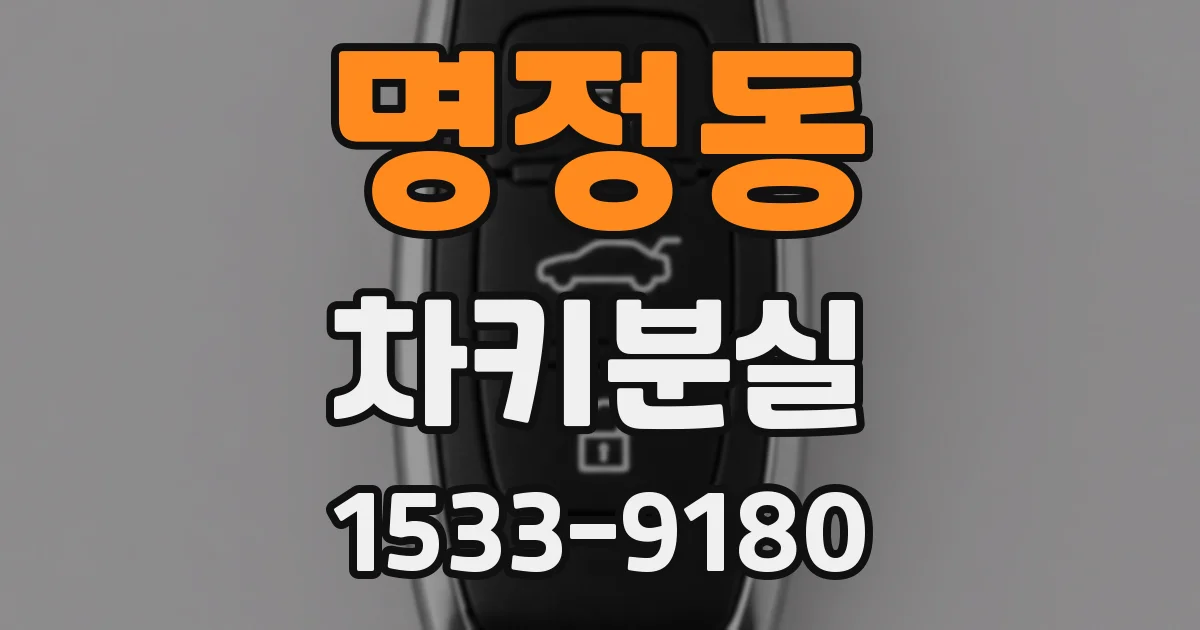 명정동 차키분실