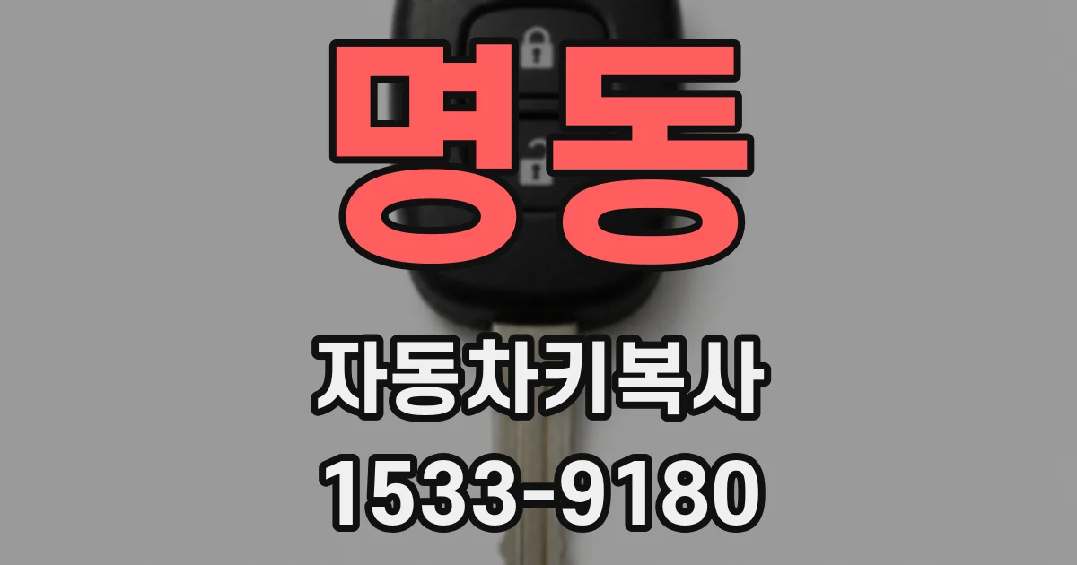 명동 자동차키복사