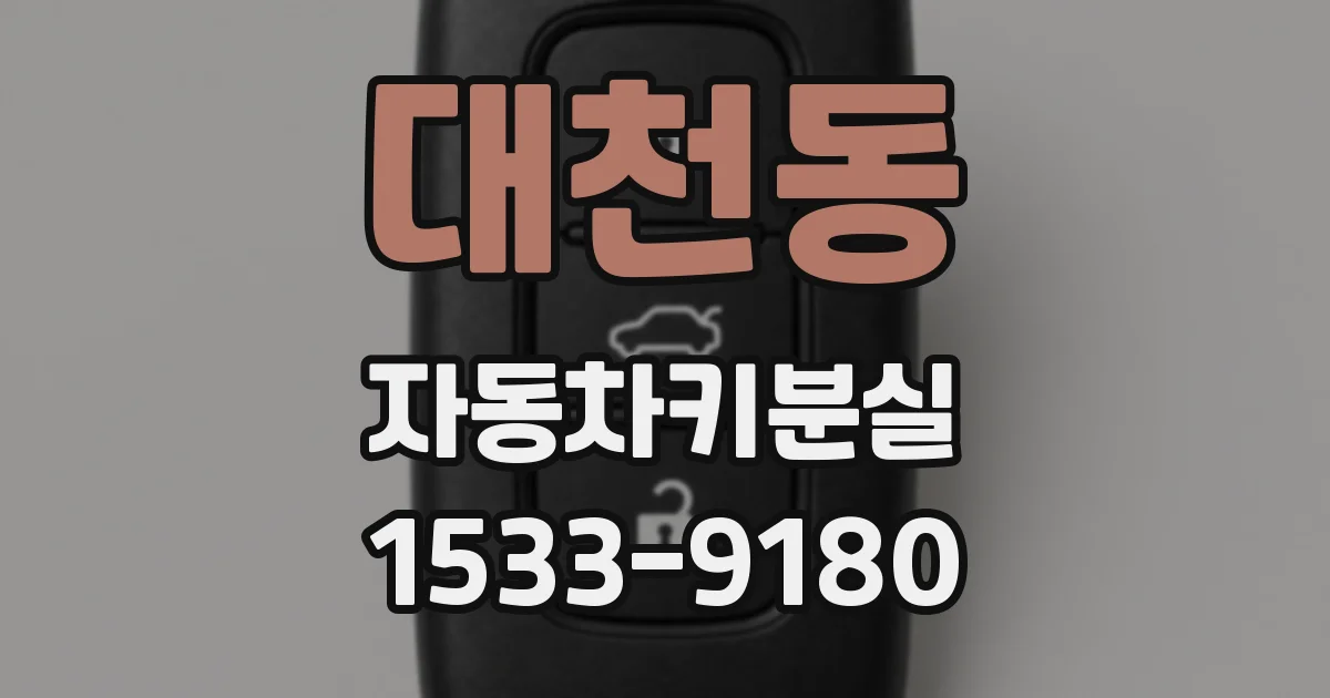 대천동 자동차키분실